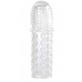 Прозрачная закрытая гелевая насадка - 13,5 см. - Toyfa Basic - в Рязани купить с доставкой