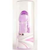 Фиолетовая гелевая насадка с шипами - 13 см. - Toyfa Basic - в Рязани купить с доставкой