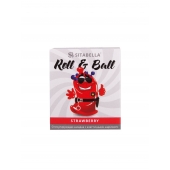 Стимулирующий презерватив-насадка Roll   Ball Strawberry - Sitabella - купить с доставкой в Рязани