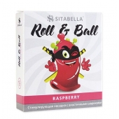 Стимулирующий презерватив-насадка Roll   Ball Raspberry - Sitabella - купить с доставкой в Рязани