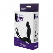 Черный вибромассажер простаты P-PLEASER W ERECTION ENHANCE - Dream Toys - в Рязани купить с доставкой
