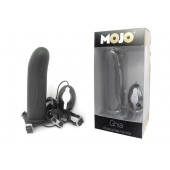 Черный страпон с вибратором Mojo Ghia - Seven Creations - купить с доставкой в Рязани