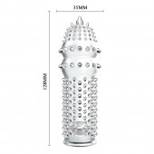 Закрытая прозрачная насадка Crystal sleeve - 14,2 см. - Erowoman-Eroman - в Рязани купить с доставкой