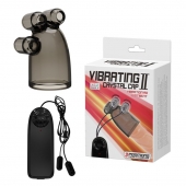 Дымчатая насадка-мастурбатор с вибрацией Vibrating Crystal Cap II - Baile - в Рязани купить с доставкой