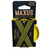 Презервативы с точками и рёбрами в железном кейсе MAXUS Special - 3 шт. - Maxus - купить с доставкой в Рязани