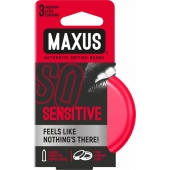 Ультратонкие презервативы в железном кейсе MAXUS Sensitive - 3 шт. - Maxus - купить с доставкой в Рязани