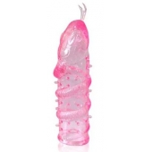 Закрытая рельефная насадка Crystal sleeve snakes в виде змеи с усиками - 14 см. - Erowoman-Eroman - в Рязани купить с доставкой