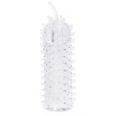 Закрытая рельефная насадка Crystal sleeve с усиками - 12 см. - Erowoman-Eroman - в Рязани купить с доставкой