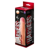 Телесная насадка на Harness с коннектором BLACK LINE - 17 см. - LOVETOY (А-Полимер) - купить с доставкой в Рязани