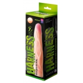 Телесная насадка с венками на Harness с коннектором GREEN LINE - 18 см. - LOVETOY (А-Полимер) - купить с доставкой в Рязани