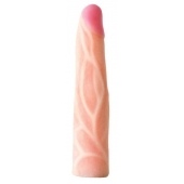 Телесная насадка с венками на Harness с коннектором GREEN LINE - 18 см. - LOVETOY (А-Полимер) - купить с доставкой в Рязани