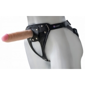 Черный пояс-трусики с насадкой  Soft-Принц  - 17 см. - LOVETOY (А-Полимер) - купить с доставкой в Рязани