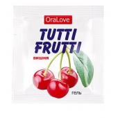 Пробник гель-смазки Tutti-frutti с вишнёвым вкусом - 4 гр. - Биоритм - купить с доставкой в Рязани