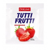 Пробник гель-смазки Tutti-frutti с земляничным вкусом - 4 гр. - Биоритм - купить с доставкой в Рязани