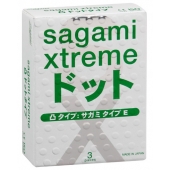 Презервативы Sagami Xtreme SUPER DOTS с точками - 3 шт. - Sagami - купить с доставкой в Рязани