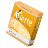 Презервативы Arlette Dotted с точечной текстурой - 3 шт. - Arlette - купить с доставкой в Рязани