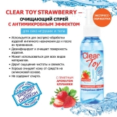 Очищающий спрей для игрушек CLEAR TOY Strawberry - 100 мл. - Биоритм - купить с доставкой в Рязани