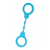 Голубые силиконовые наручники A-Toys без ключа - A-toys - купить с доставкой в Рязани