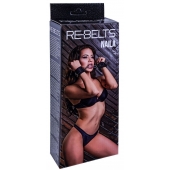 Черные кожаные наручники Naila - Rebelts - купить с доставкой в Рязани