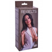 Коричневый поводок и чокер с кольцом Sofi - Rebelts - купить с доставкой в Рязани