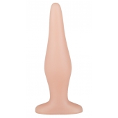 Телесная анальная пробка с широким основанием - 14 см. - LOVETOY (А-Полимер)