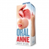 Телесный мастурбатор-ротик с язычком Oral Anne - Blush Novelties - в Рязани купить с доставкой