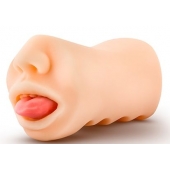 Телесный мастурбатор-ротик с язычком Oral Anne - Blush Novelties - в Рязани купить с доставкой