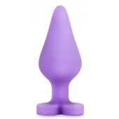 Фиолетовая анальная пробка Naughty Candy Heart Do Me Now - 8,9 см. - Blush Novelties - купить с доставкой в Рязани