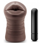 Коричневый мастурбатор-ротик Heather - Blush Novelties - в Рязани купить с доставкой