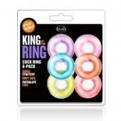 Набор из 6 эрекционных колец King of the Ring - Blush Novelties - в Рязани купить с доставкой