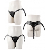 Черные трусики для крепления насадки при помощи кольца - NMC - купить с доставкой в Рязани