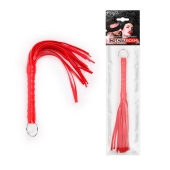 Красная плеть с рукоятью в оплетке - 28 см. - Notabu - купить с доставкой в Рязани