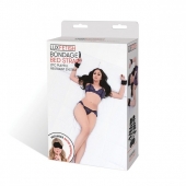 Чёрные манжеты для фиксации на кровати Bondage Bed Strap - Lux Fetish - купить с доставкой в Рязани