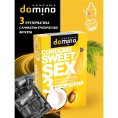 Презервативы для орального секса DOMINO Sweet Sex с ароматом тропических фруктов - 3 шт. - Domino - купить с доставкой в Рязани