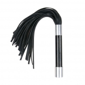 Черная плеть Easytoys Flogger With Metal Grip - 38 см. - Easy toys - купить с доставкой в Рязани