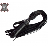 Черная плеть  Ковбой  с ручкой-фаллосом - 55 см. - Sitabella - купить с доставкой в Рязани