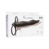 Черная вибронасадка для двойного проникновения Flirtini - 15,9 см. - Lola Games - купить с доставкой в Рязани