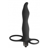 Черная вибронасадка для двойного проникновения Flirtini - 15,9 см. - Lola Games - купить с доставкой в Рязани