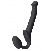 Черный безремневой страпон Silicone Bendable Strap-On S - Strap-on-me - купить с доставкой в Рязани
