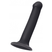Черный фаллос на присоске Silicone Bendable Dildo M - 18 см. - Strap-on-me - купить с доставкой в Рязани