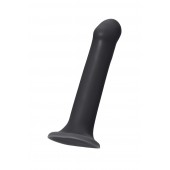 Черный фаллос на присоске Silicone Bendable Dildo L - 19 см. - Strap-on-me - купить с доставкой в Рязани