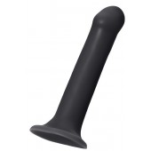 Черный фаллос на присоске Silicone Bendable Dildo L - 19 см. - Strap-on-me - купить с доставкой в Рязани