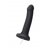 Черный фаллос с имитацией эякуляции Silicon Cum Dildo L - 19,6 см. - Strap-on-me - купить с доставкой в Рязани