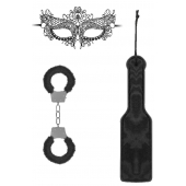 Черный игровой набор Introductory Bondage Kit №4 - Shots Media BV - купить с доставкой в Рязани