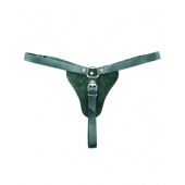 Изумрудные трусики с кольцом для страпона Ladys Arsenal - БДСМ Арсенал - купить с доставкой в Рязани