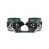 Изумрудные наручники Ladys Arsenal на карабинах - БДСМ Арсенал - купить с доставкой в Рязани