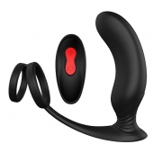 Черный массажер простаты REMOTE P-PLEASER - Dream Toys - в Рязани купить с доставкой