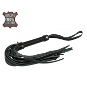 Черная многохвостовая плеть с шипами - 40 см. - Sitabella - купить с доставкой в Рязани