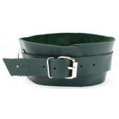 Изумрудный ошейник Ladys Arsenal на регулируемом ремешке - БДСМ Арсенал - купить с доставкой в Рязани