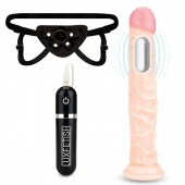 Регулируемые трусики с вибрирующей насадкой - 21 см. - Lux Fetish - купить с доставкой в Рязани
